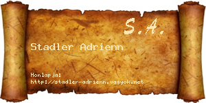 Stadler Adrienn névjegykártya